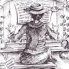 Card - Miss Edwards on the Organ Card - Miss Edwards on the Organ